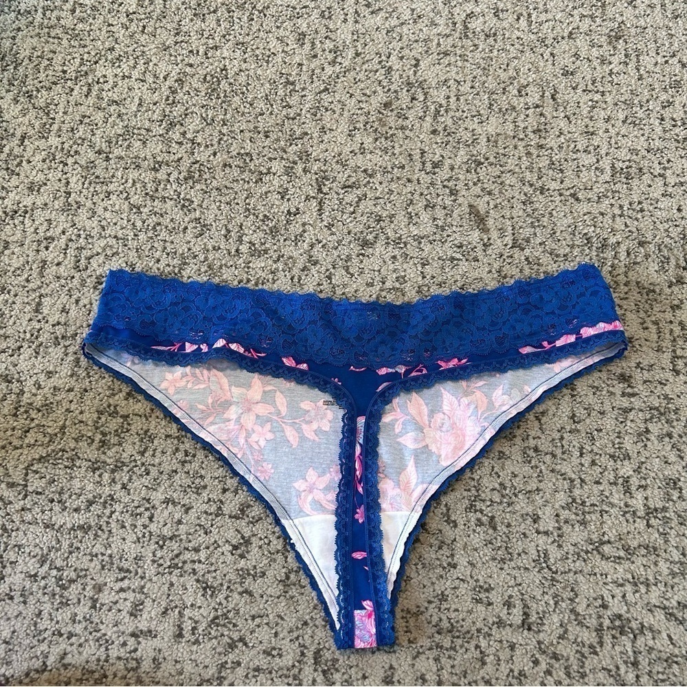 NWT Torrid Curve Blue & Pink Floral Thong Size 4X